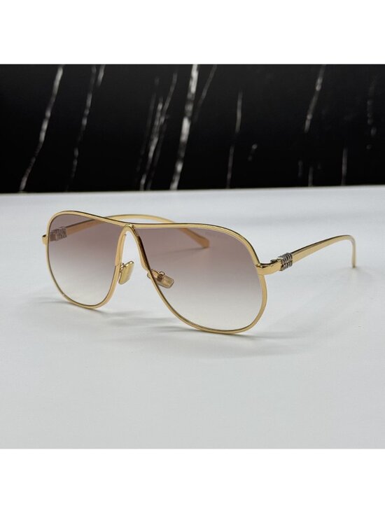 New Miu Miu MUA56S  5AK90L Gold Brown Women Sunglasses MUA 56S main image 7